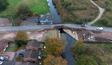 Work continues on the York's Bridge in Pelsall.