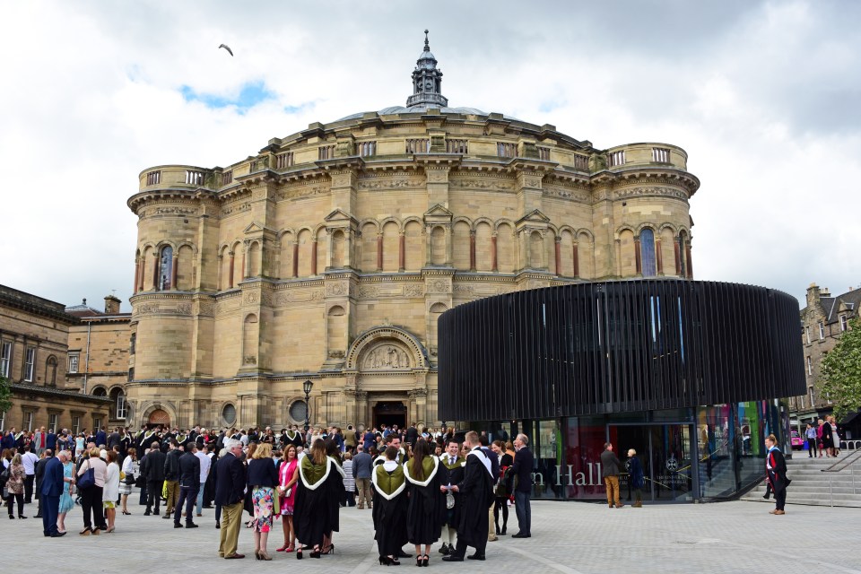 Edinburgh University's McEwan Hall at a graduation ceremony.