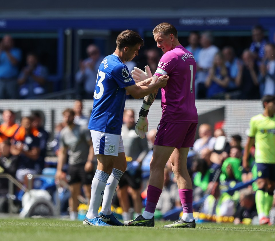 Coleman handed the armband to Pickford