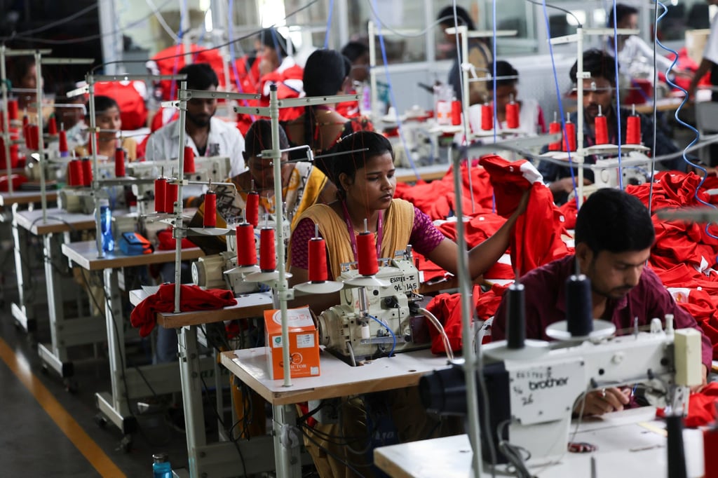 People work at a garment factory in Tirupur, India’s Tamil Nadu state, last month. Photo: Reuters