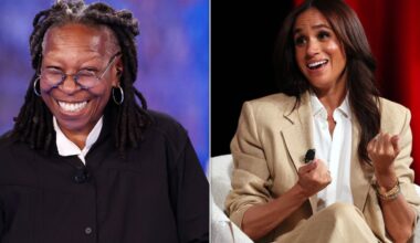 From Left: Comedian Whoopi Goldberg and Meghan Markle
