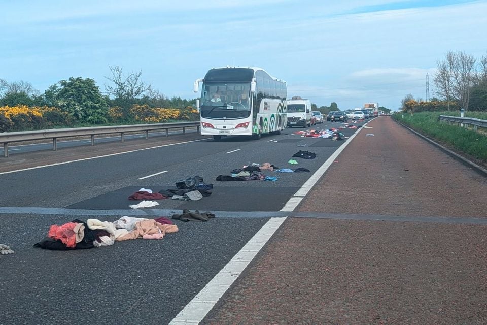 The scene of the incident on the M2 northbound