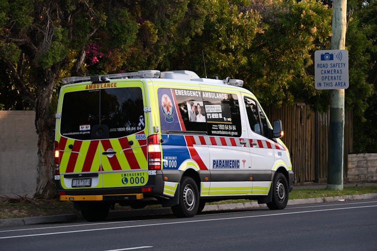 Ambulance on a Melbourne street