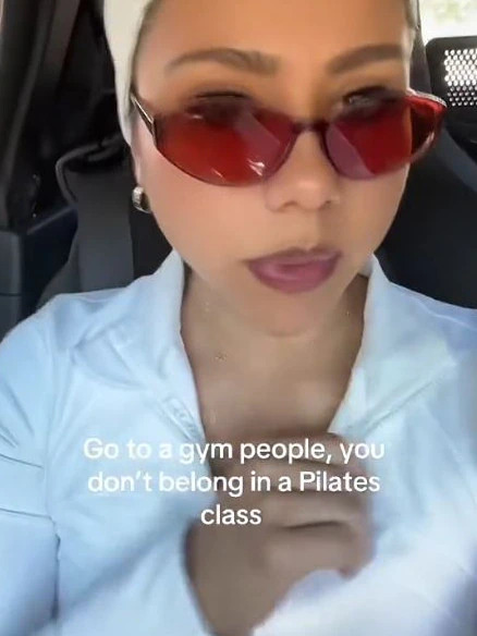 Fitness instructor saying overweight people shouldn't attend her Pilates class.