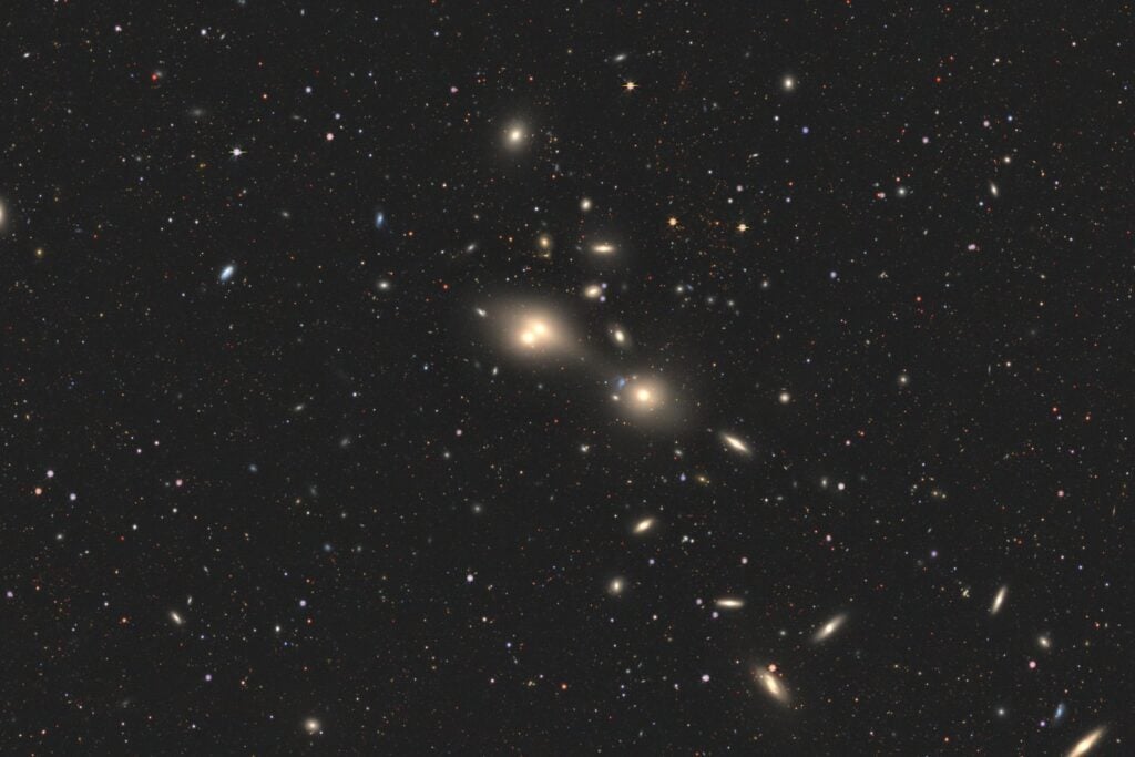 A wide-field view of the cosmic joust.