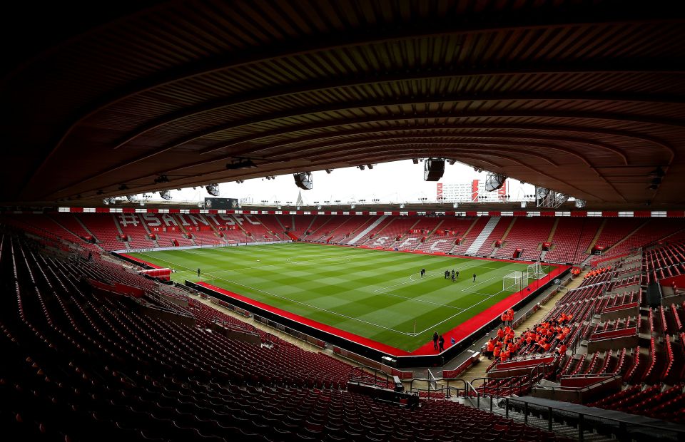 St Mary's Stadium before a Premier League match.