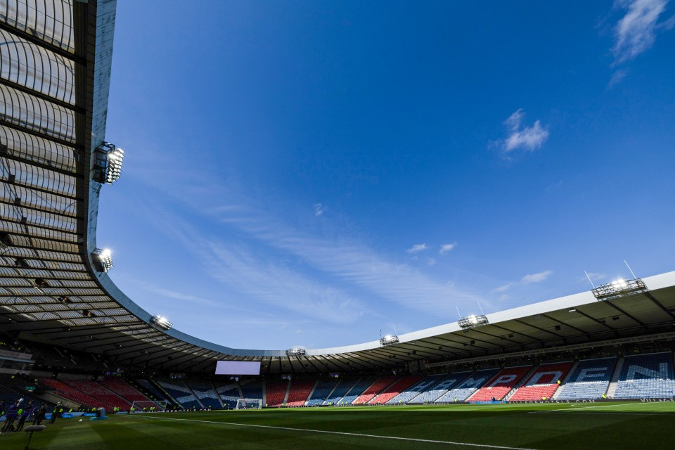 General view of Hampden Park stadium in Glasgow, Scotland.