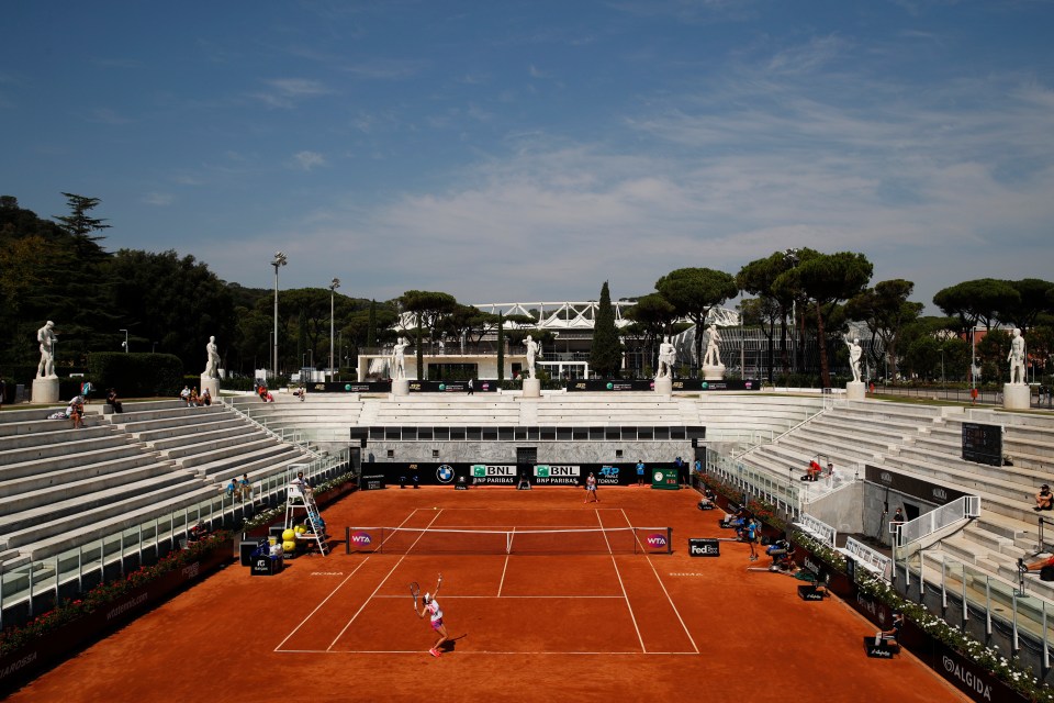 The Stadio Nicola Pietrangeli is surrounded by statues