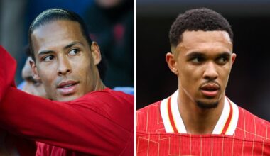 Virgil van Dijk let Trent Alexander-Arnold know exactly what he thinks of him during final Liverpool training session