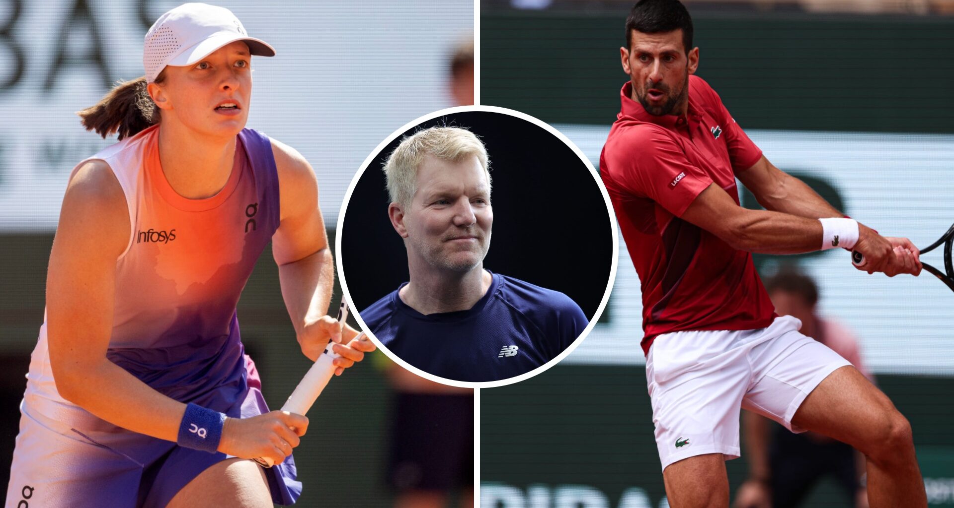 Jim Courier picks what's more likely to happen at the French Open out of Iga Swiatek making the final or Novak Djokovic reaching the second week