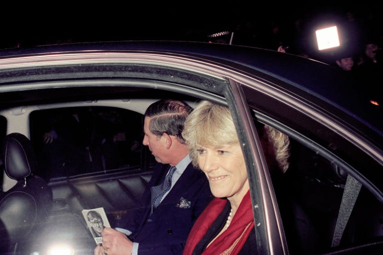 prince charles and camilla parker bowles leaving the queens theatre