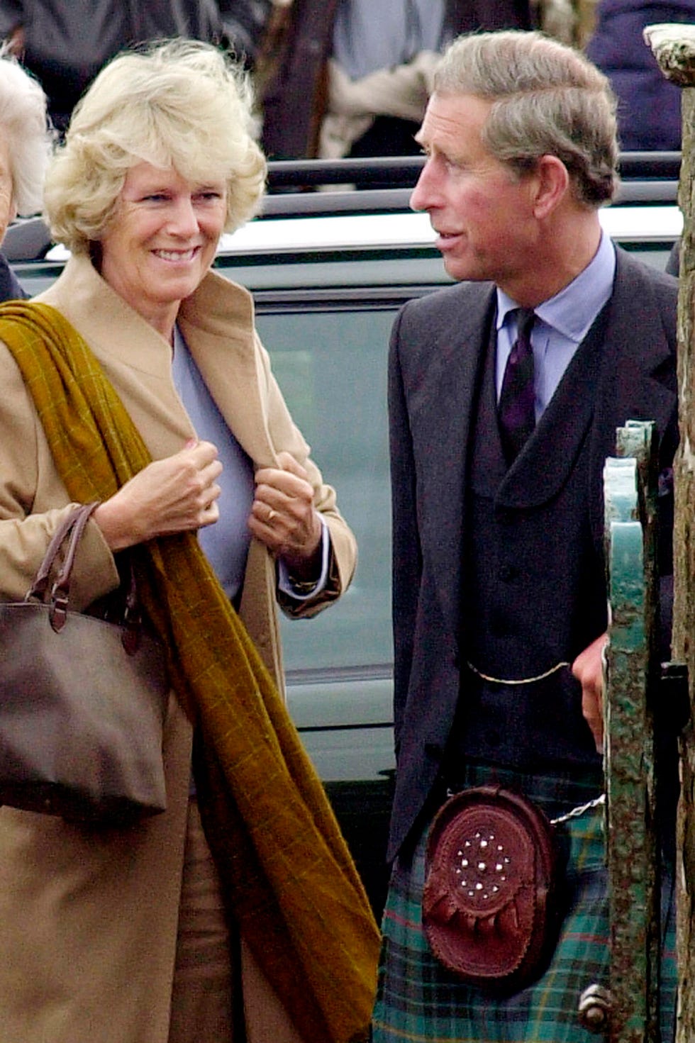 prince charles and camilla parker bowles arriving together at canisbay church