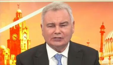 Moment Eamonn Holmes falls off his chair live on air with show forced to cut to break leaving viewers concerned