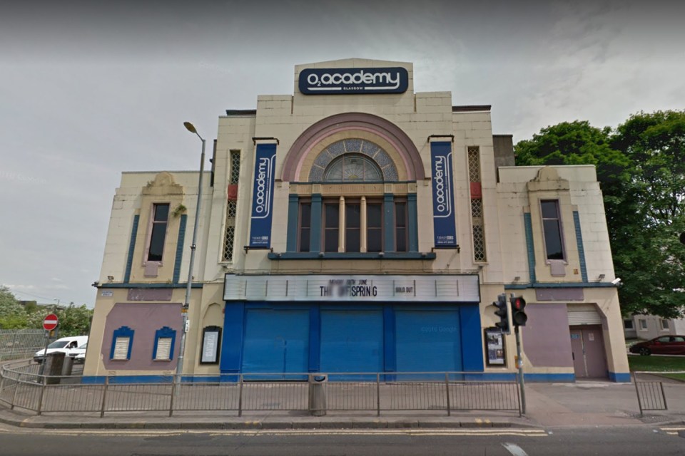 Glasgow O2 Academy concert hall.