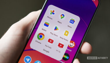 Google apps in a folder on a Pixel phone.