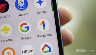 Google One app icon on a Pixel phone.