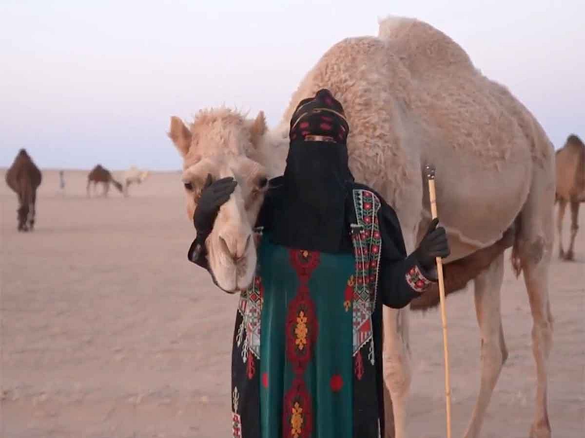 70-year-old widow’s bond with camels captivates Saudi Arabia