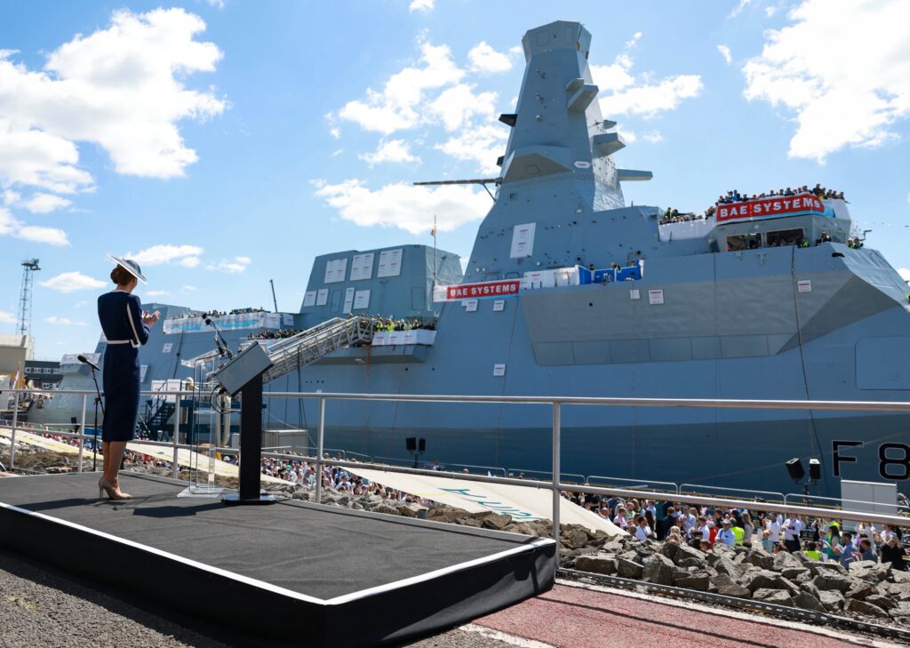 Royal blessing for new frigate as HRH The Princess of Wales names HMS Glasgow