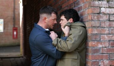 Hollyoaks to air violent Darren and Rex showdown after fire drama