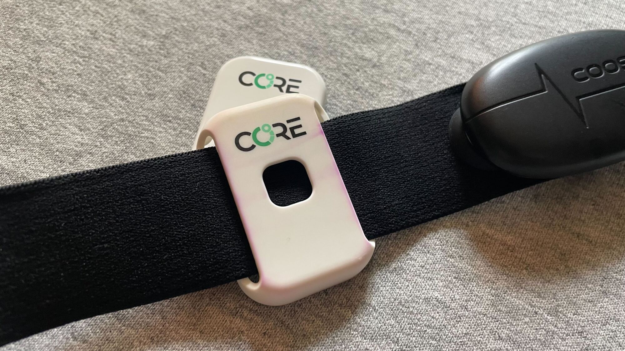 Core sensor showing how it mounts to the chest strap