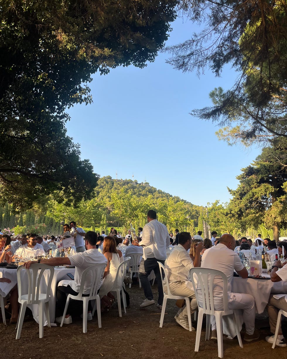 party with everyone dressed in white