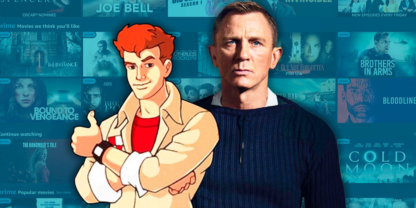 James Bond Jr., Daniel Craig Bond and the Amazon platform in the background