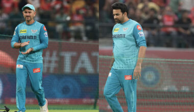 Justin Langer and Zaheer Khan