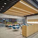Kreg Tool Corporate Headquarters / Neumann Monson Architects - Interior Photography, Kitchen, Wood, Lighting, Glass