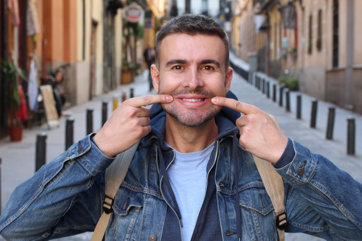 Man smiling