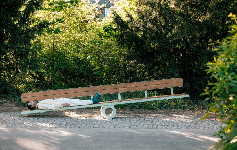 martin binder installs park bench in germany that only works with mutual effort