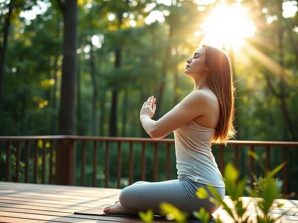 Morning Yoga in the Forest