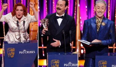 Danny Dyer, Sophie Willan and Alan Cumming cause chaos as sweary Bafta speeches cut from show