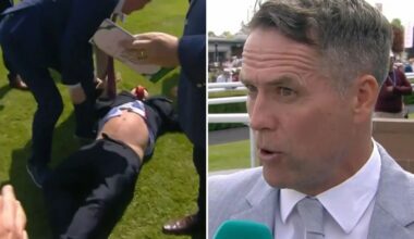 Raucous scenes at the races as Michael Owen runs riot and bookies duck for cover on Ladies Day at Chester