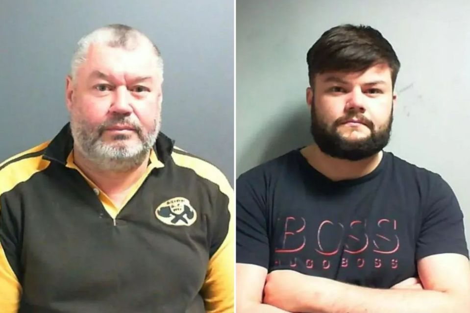 An image collage containing 2 images, Image 1 shows Mugshot of Michael Leaf, Image 2 shows Mugshot of James Michael Leaf