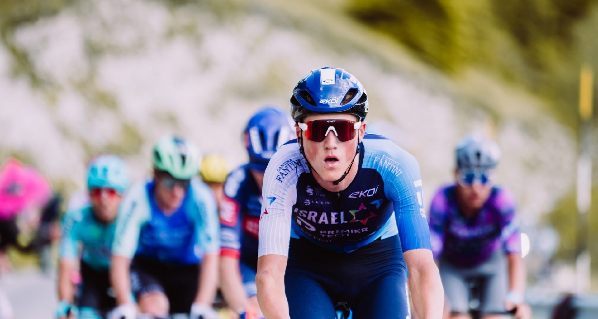 Marco Frigo tries his luck in the breakaway on stage 8