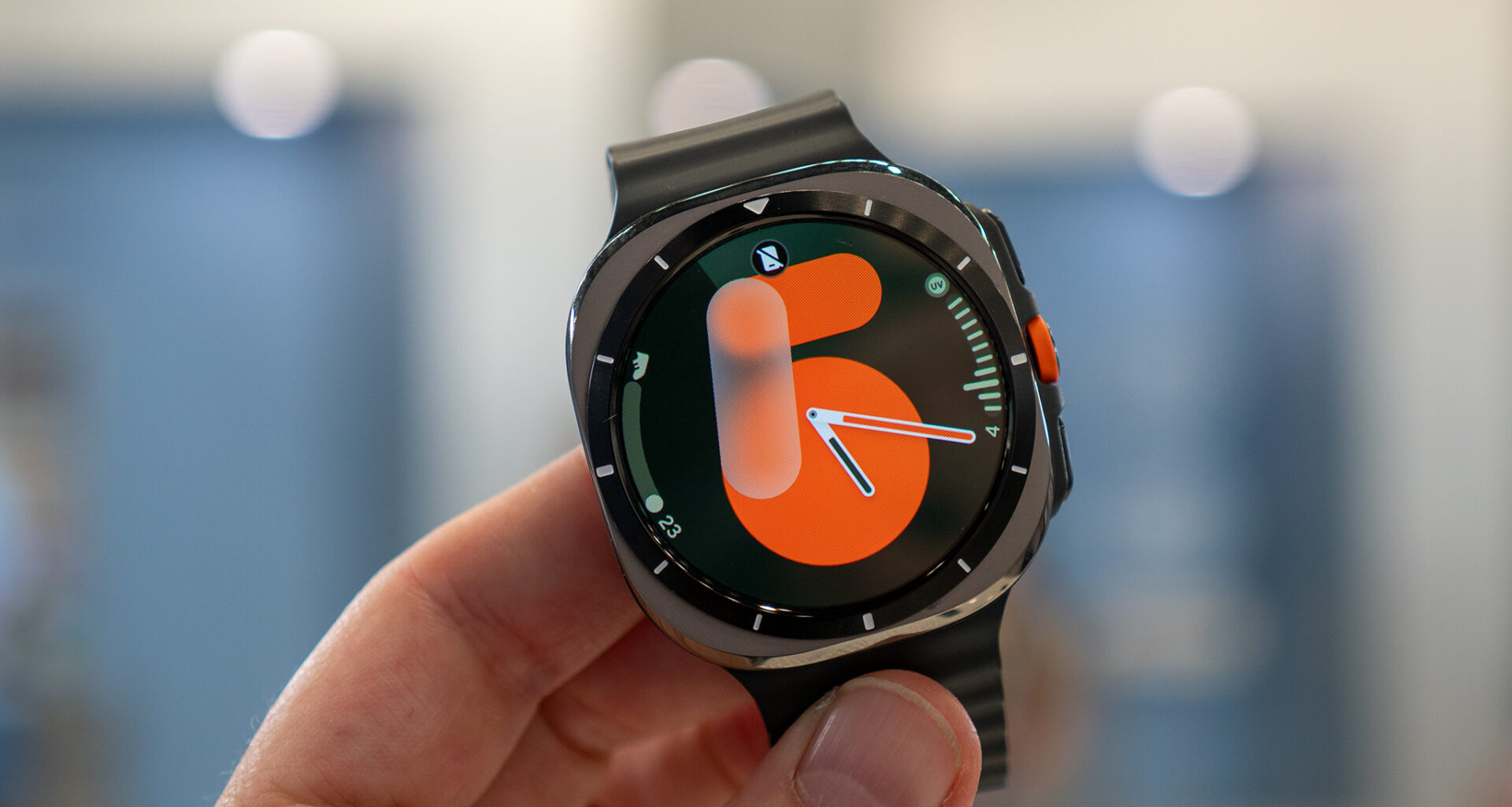 One of the preinstalled digital watch faces on the Samsung Galaxy Watch Ultra