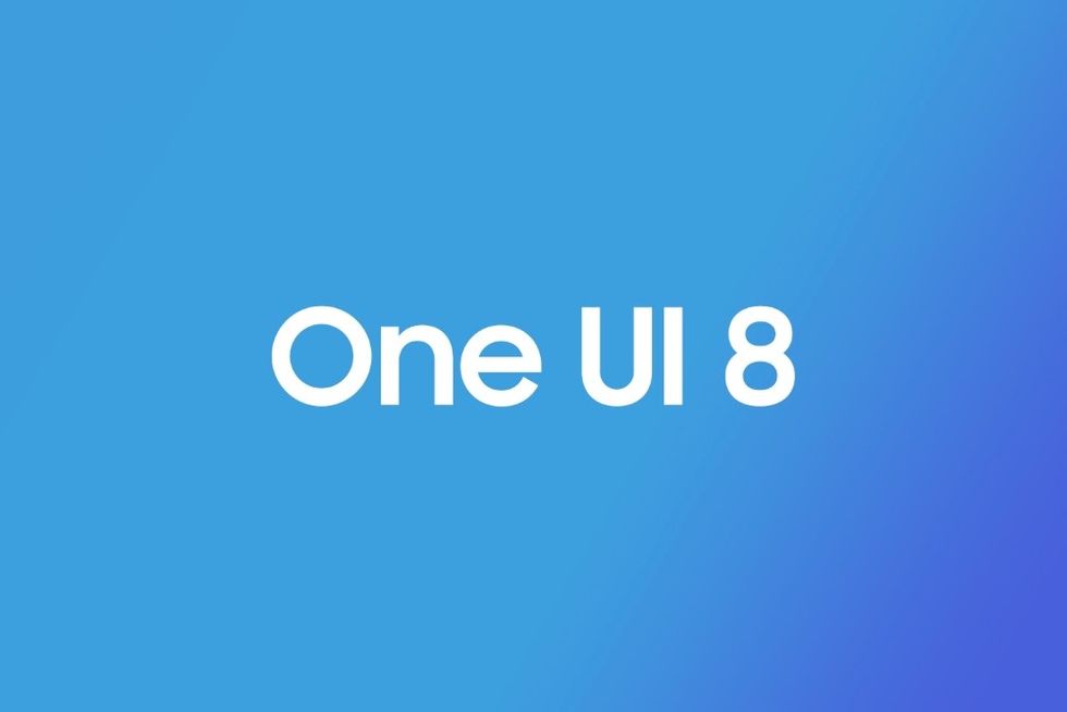 One UI 8 logo on a blue background