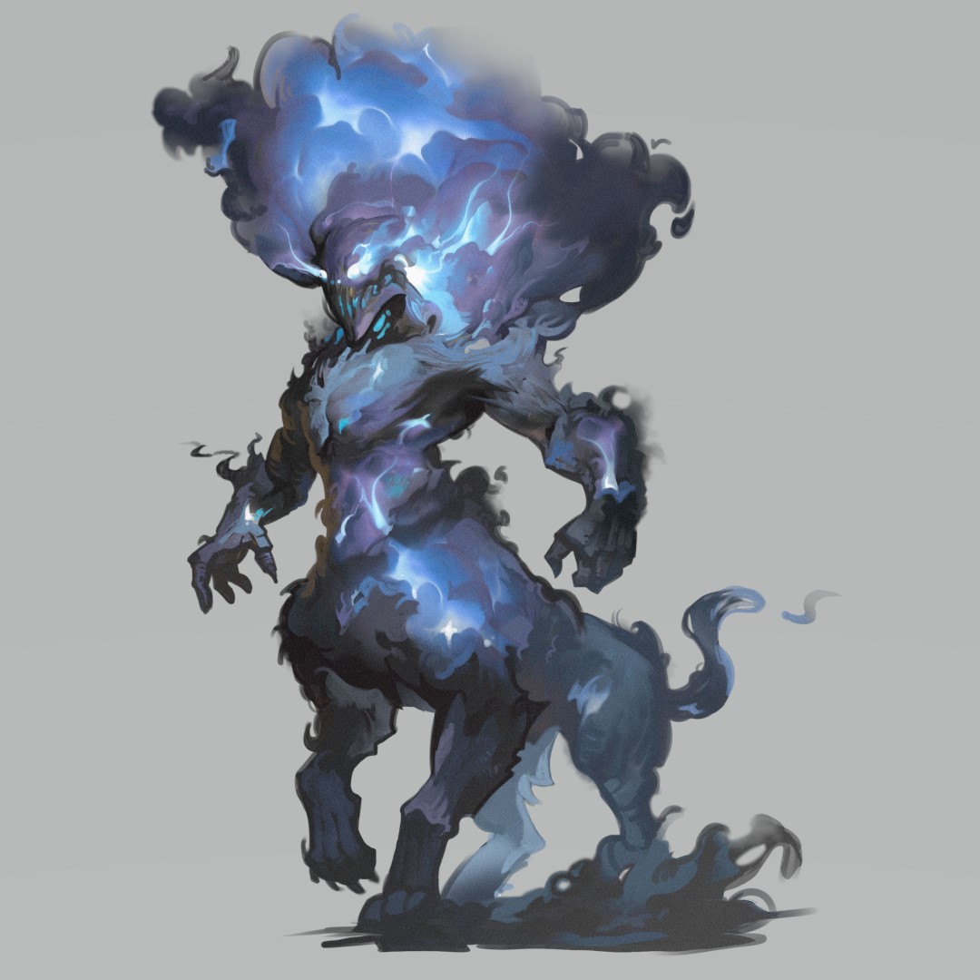 Paizo art of a Destiny Tempest from Pathfinder book Monster Core 2