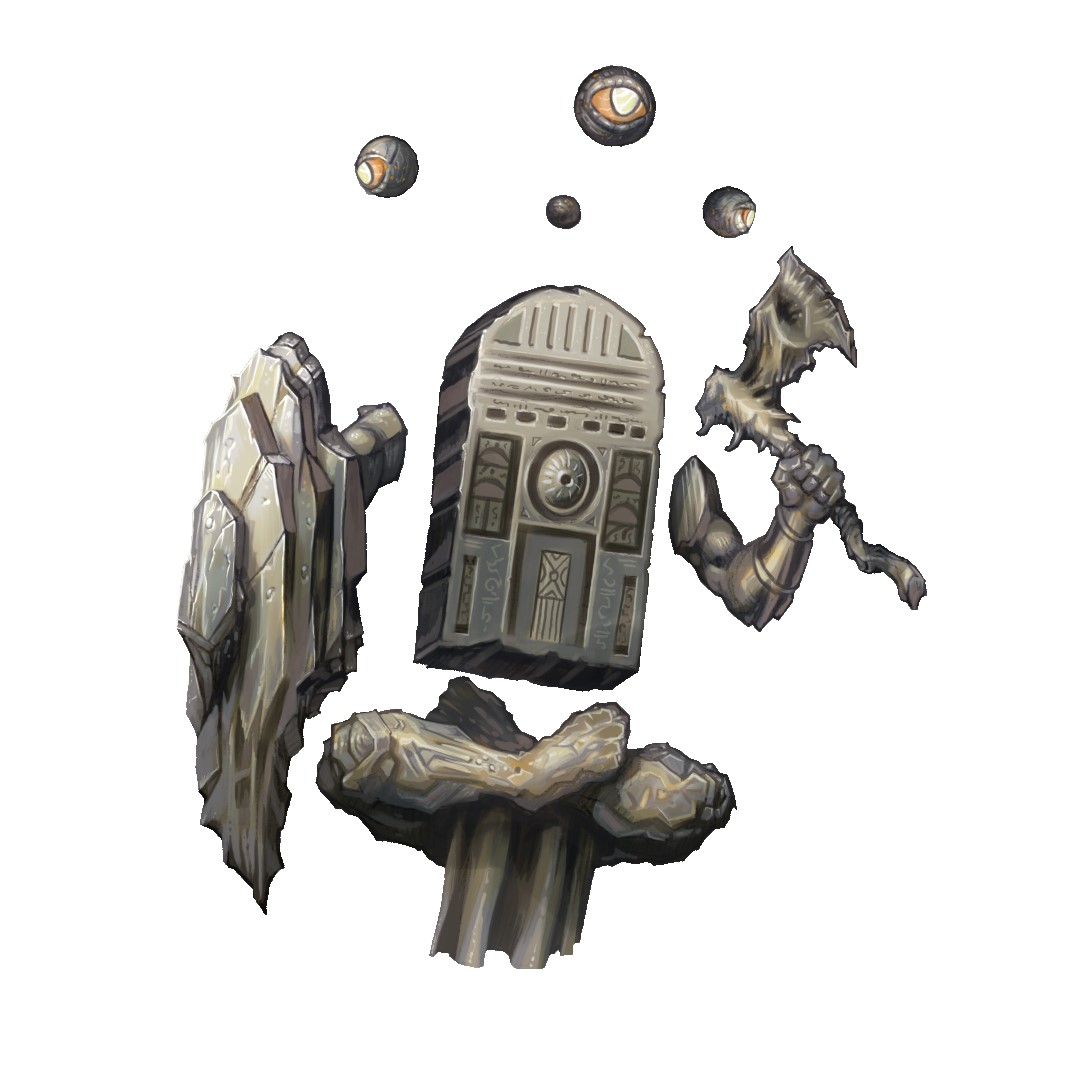 Paizo art of a Gate Archon from Pathfinder book Monster Core 2