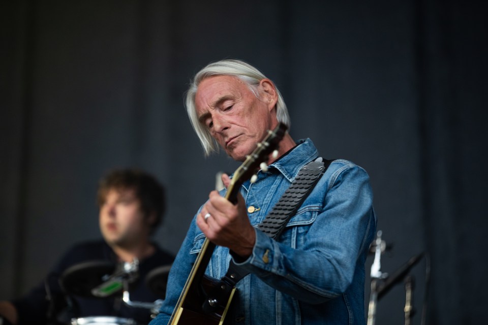 Paul Weller performing at The Barbican.