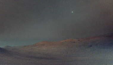 Perseverance Captures Martian Moon Shining in the Sky Before Sunrise