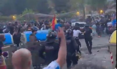 Police chased the vehicle as the chaos unfolded
