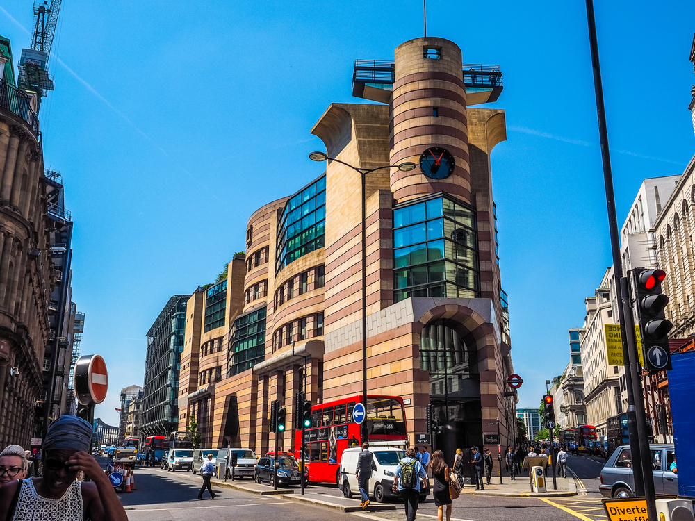 Exterior to the No.1 Poultry building in the City of London.