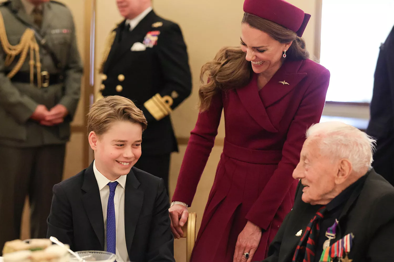 The Prince and Princess of Wales attend a tea party hosted by The King, Patron of the Royal British Legion, and The Queen for veterans and members of the Second World War generation
