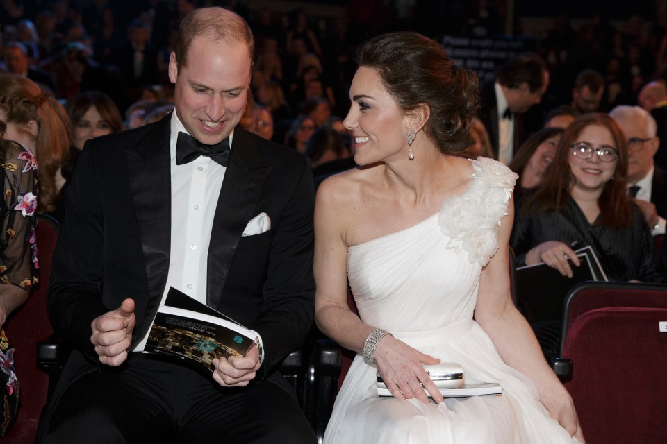 Prince William and Kate Middleton at the BAFTAs.