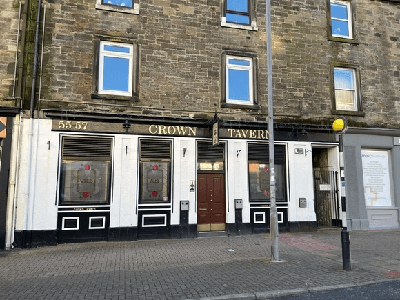 Crown Tavern pub in a Scottish town.