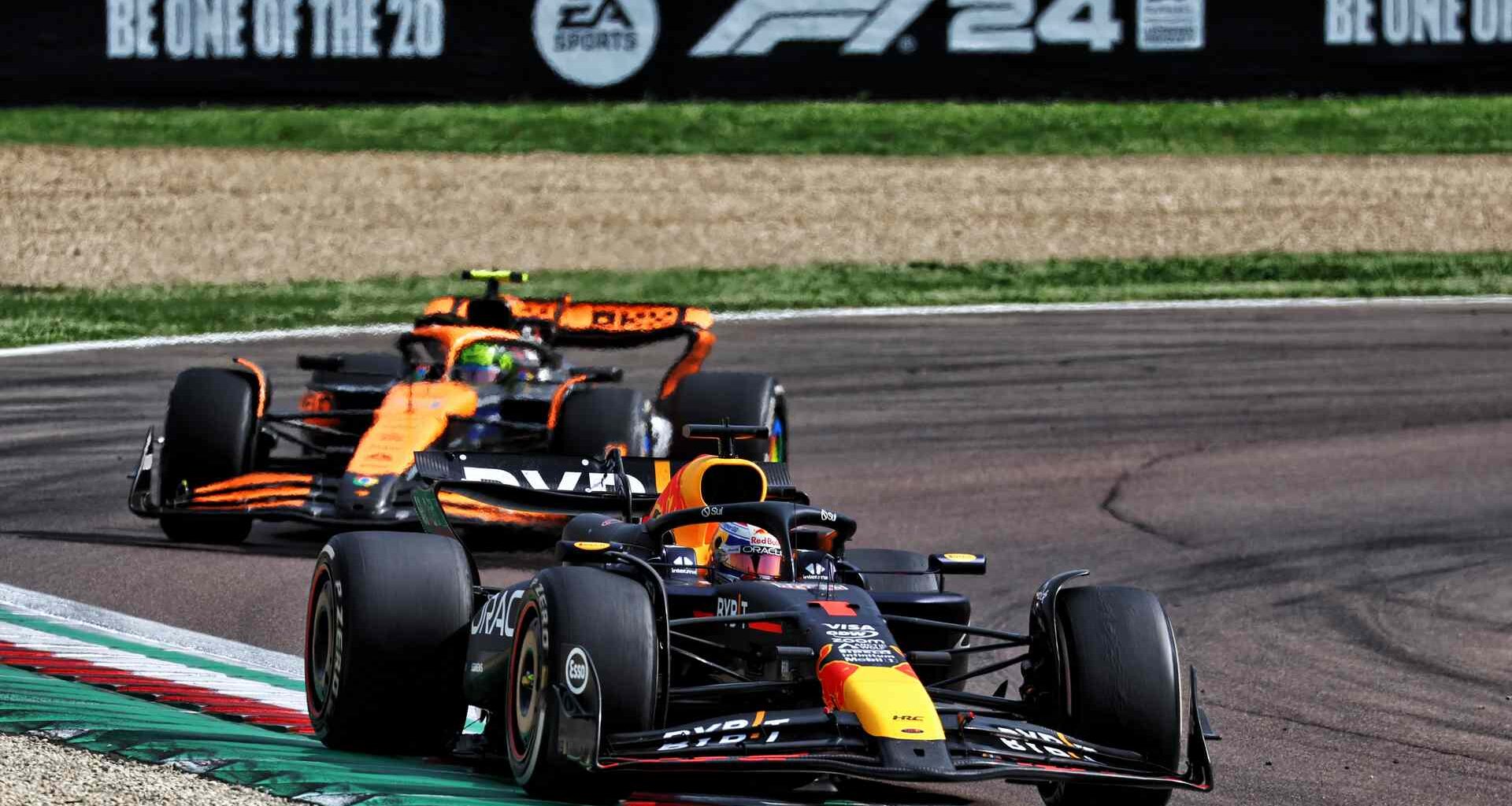 Max Verstappen, Lando Norris, Imola, 2024