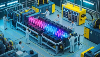 Illustration of the revolutionary soundwave recycling process for fuel cells (AI-generated, unrealistic). Credit: Ideogram.