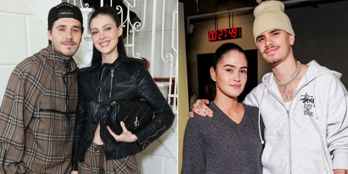 Romeo Beckham and girlfriend Kim Turnbull step out in London with friends as couple show unity amid tensions between Brooklyn and parents