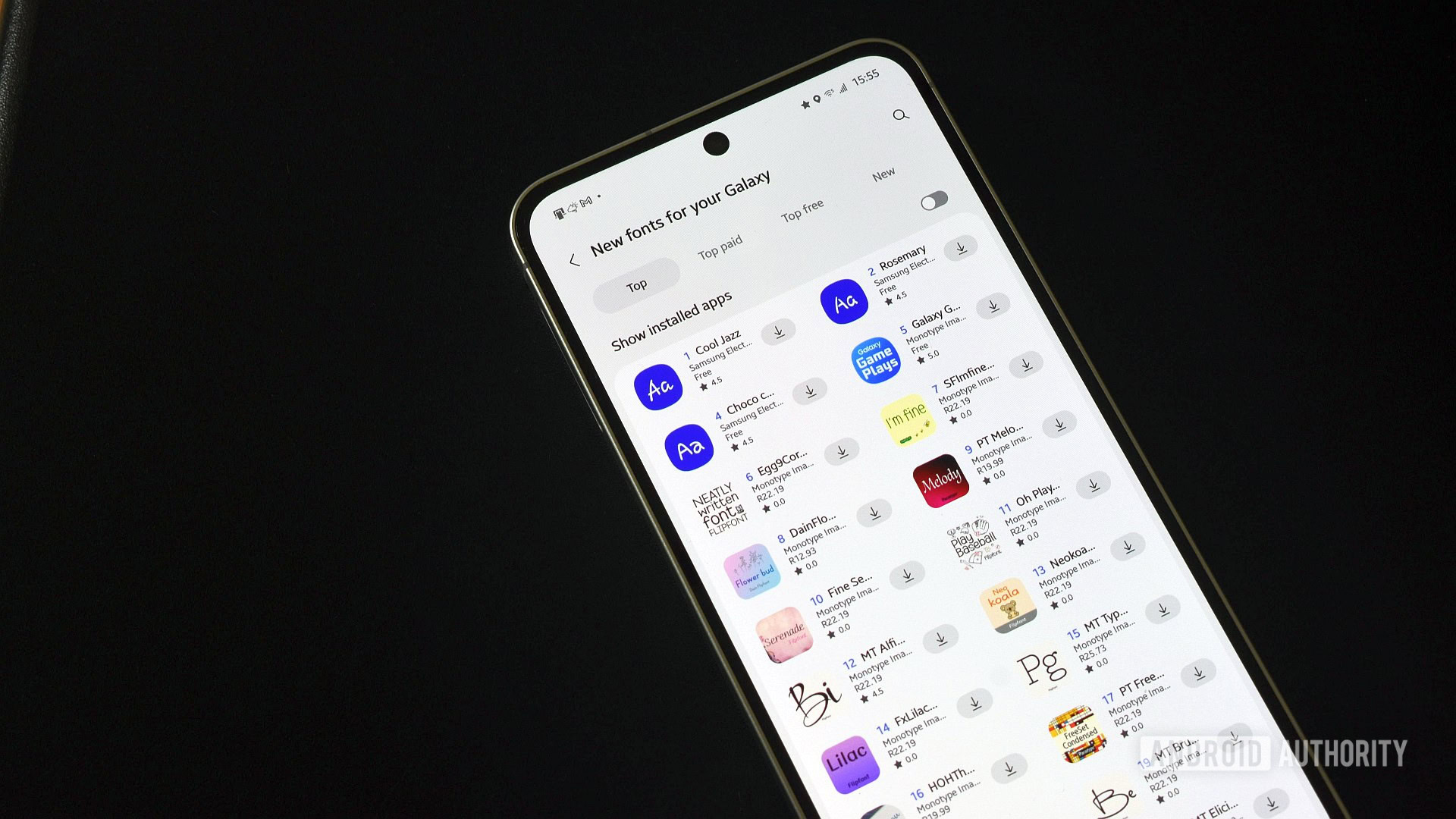 samsung one ui 7 font choices 2